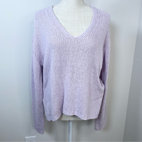 360 Sweater Lilac Neyla Silk Purple Sweater - Picture 2 of 13